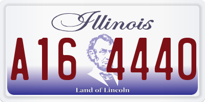 IL license plate A164440