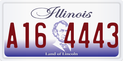 IL license plate A164443