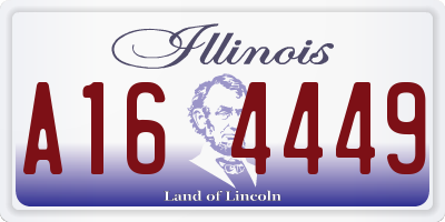 IL license plate A164449