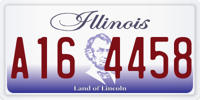 IL license plate A164458