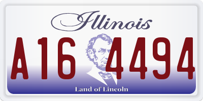 IL license plate A164494