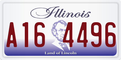 IL license plate A164496