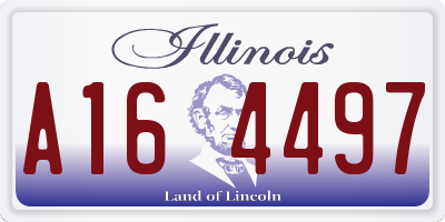 IL license plate A164497