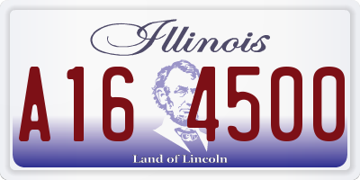 IL license plate A164500