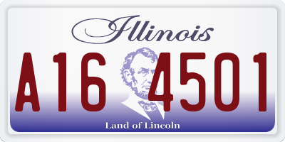 IL license plate A164501