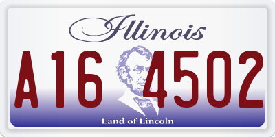IL license plate A164502