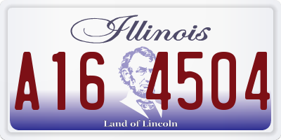 IL license plate A164504