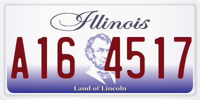 IL license plate A164517