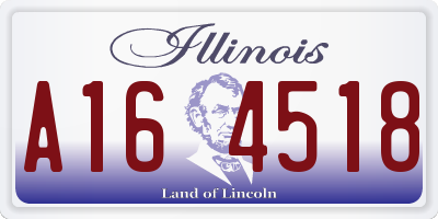IL license plate A164518