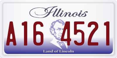 IL license plate A164521