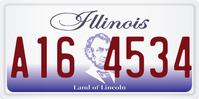 IL license plate A164534