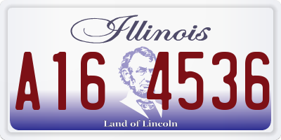 IL license plate A164536