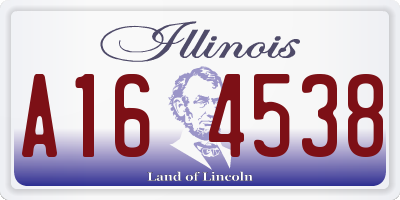 IL license plate A164538