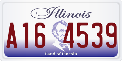 IL license plate A164539