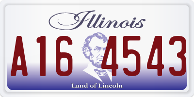 IL license plate A164543