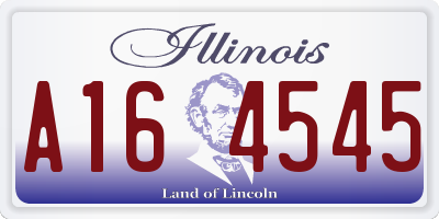 IL license plate A164545