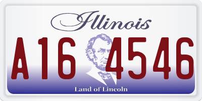 IL license plate A164546