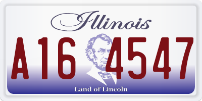IL license plate A164547