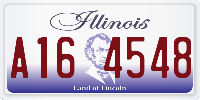 IL license plate A164548
