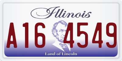 IL license plate A164549