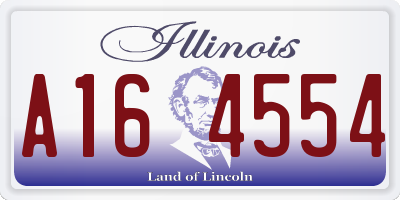 IL license plate A164554