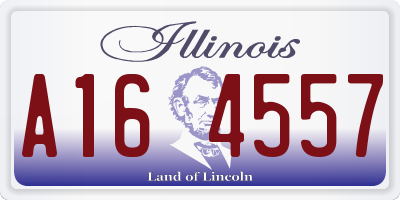 IL license plate A164557