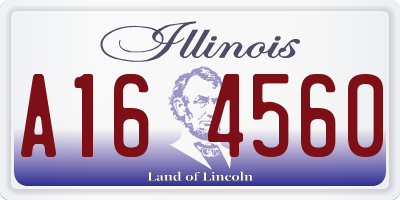 IL license plate A164560