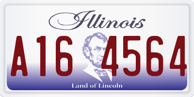 IL license plate A164564