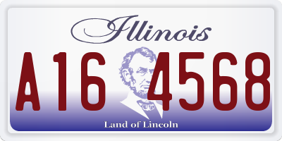 IL license plate A164568