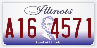 IL license plate A164571