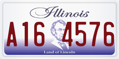 IL license plate A164576