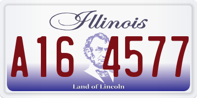 IL license plate A164577