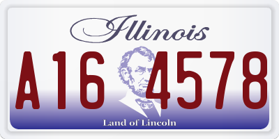 IL license plate A164578