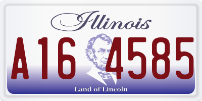 IL license plate A164585