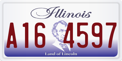 IL license plate A164597