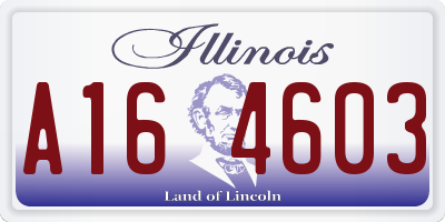 IL license plate A164603