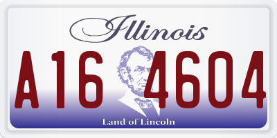IL license plate A164604