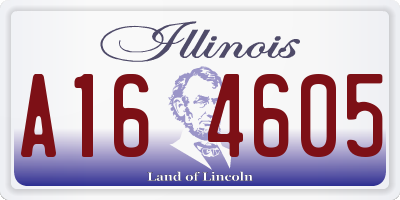 IL license plate A164605