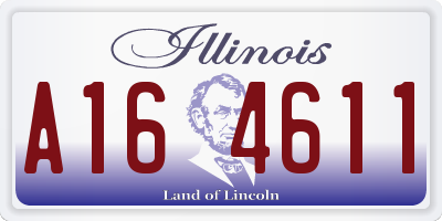 IL license plate A164611