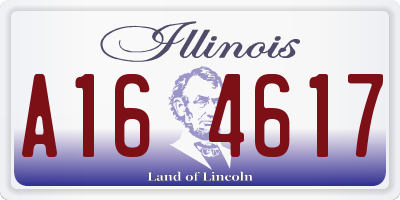 IL license plate A164617