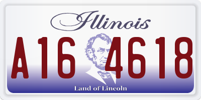 IL license plate A164618