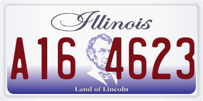IL license plate A164623