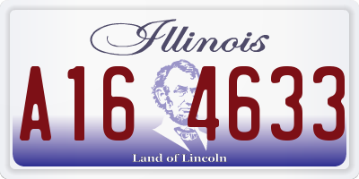 IL license plate A164633