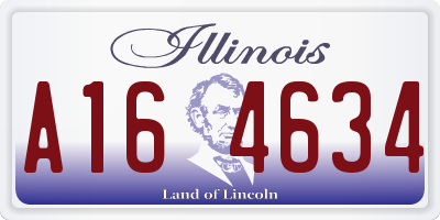 IL license plate A164634