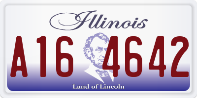 IL license plate A164642