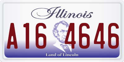 IL license plate A164646