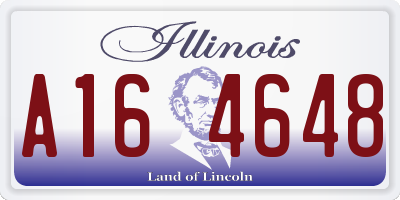 IL license plate A164648
