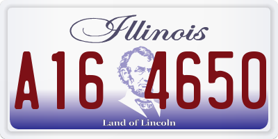 IL license plate A164650