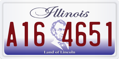 IL license plate A164651