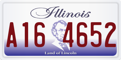 IL license plate A164652